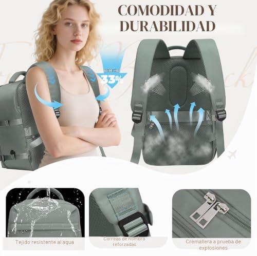 Thumbnail 4 de Yankony Mochila de Cabina 45x36x20 cm, 32 L – para Easyjet y viajes cortos