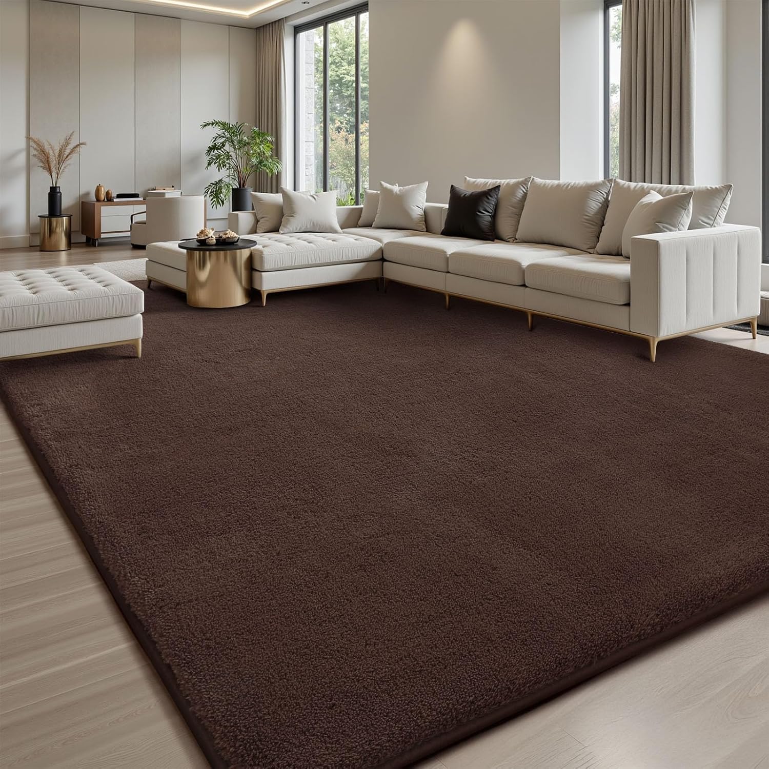 Thumbnail 4 de Sour Lemon Carpet Rugs Living Room Large 240x300cm – Soft, Washable Shaggy Rug with Non-Slip Base