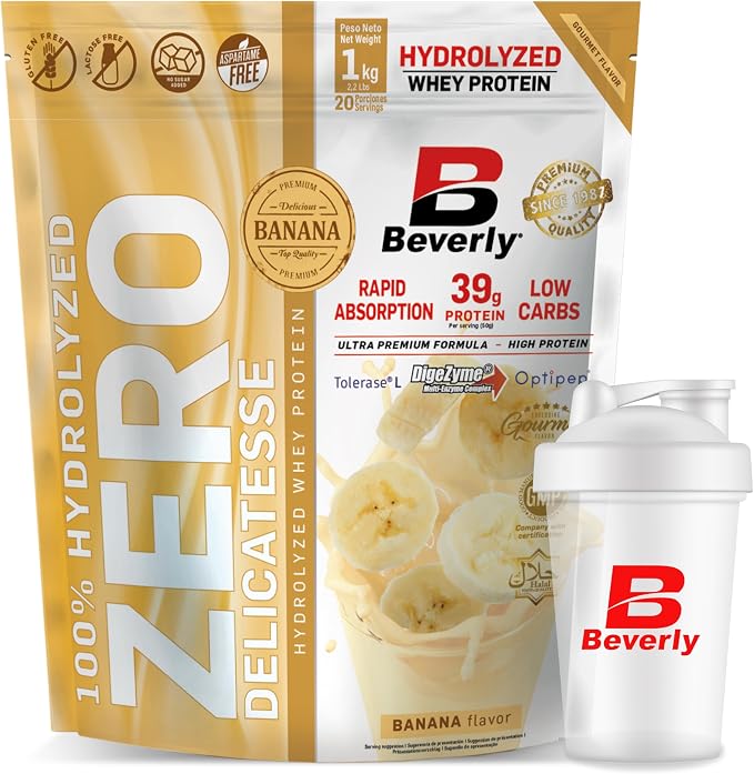 Detalle de Beverly ZERO DELICATESSE Proteína Hidrolizada Whey 85% 🍌