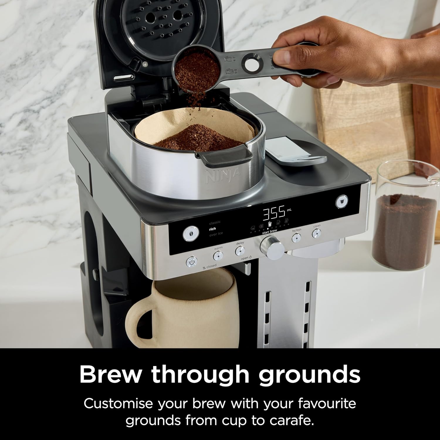 Thumbnail 1 de Ninja Prestige CFN802UK 2-in-1 filter coffee & pod capsule machine with built-in milk frother (black)