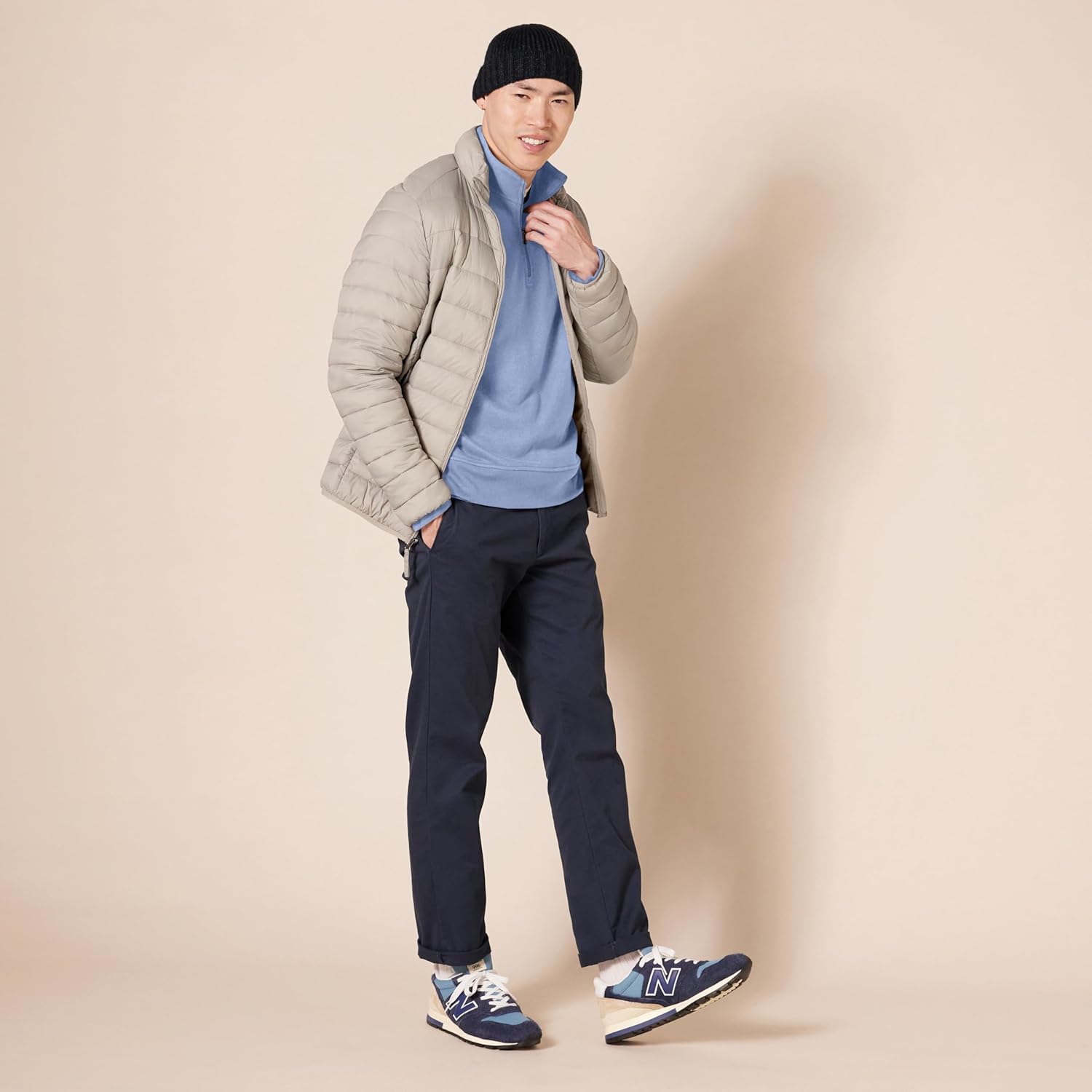 Thumbnail 3 de Amazon Essentials Herren Langärmliges Fleece-Sweatshirt mit Viertel-Reißverschluss