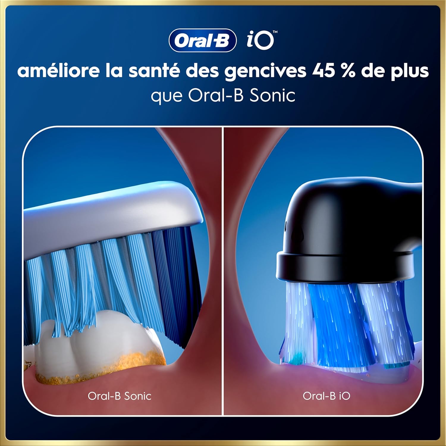 Thumbnail 6 de Oral-B iO 9 Bleu Saphir – brosse à dents électrique connectée avec 7 modes et écran interactif