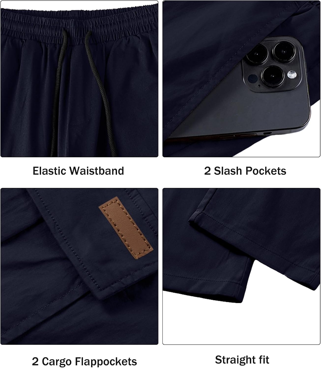 Detalle 2 de Comdecevis Men's Cargo Pants in Polyester