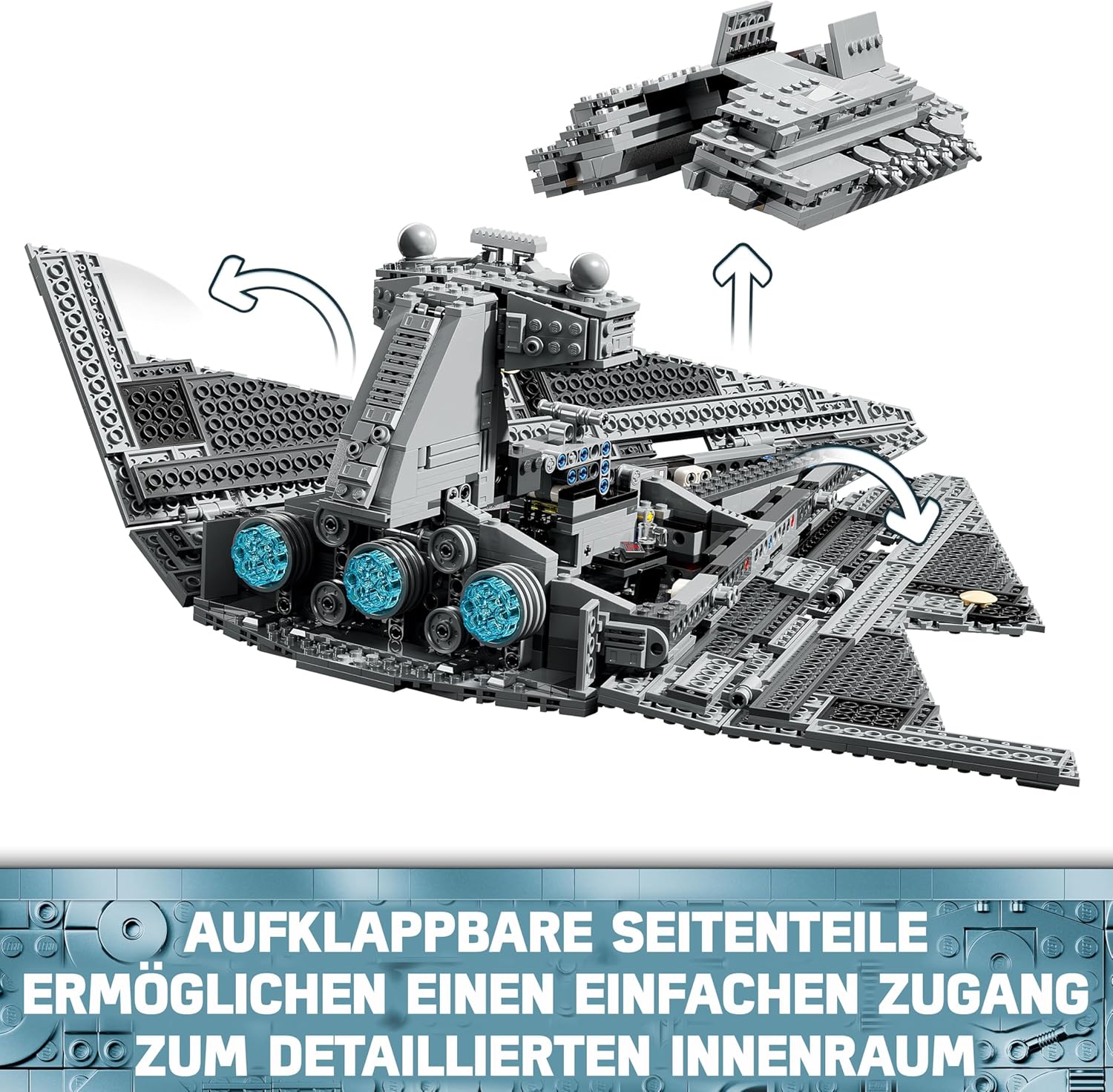 Thumbnail 4 de LEGO Star Wars 75394 Imperialer Sternzerstörer – Raumschiff-Spielset mit Innenraum und 7 Minifiguren