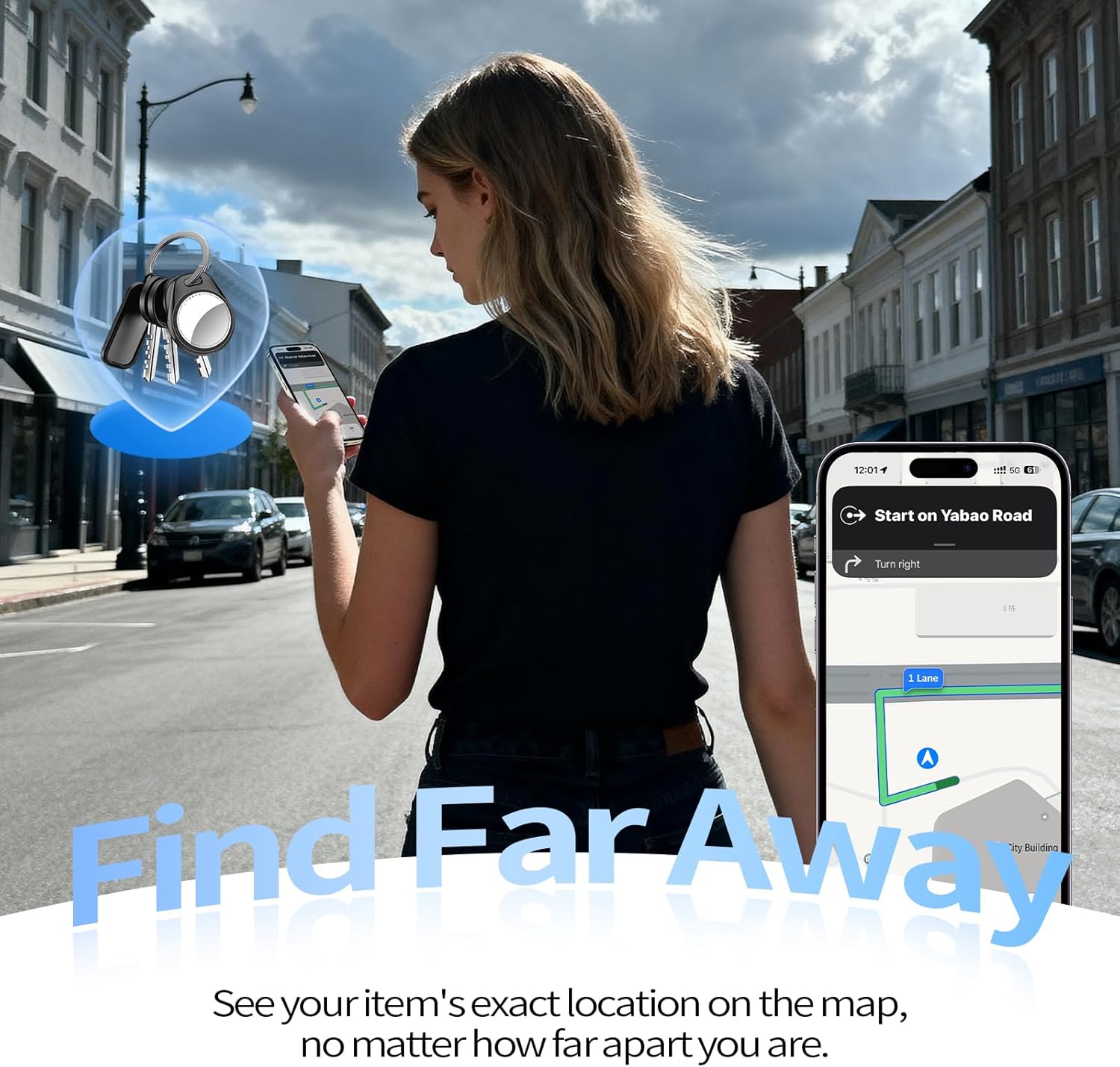 Thumbnail 3 de Tukio® Air Tags Traceur Lot de 4 – Localisateurs d’Objets compatibles Apple Find My (iOS)