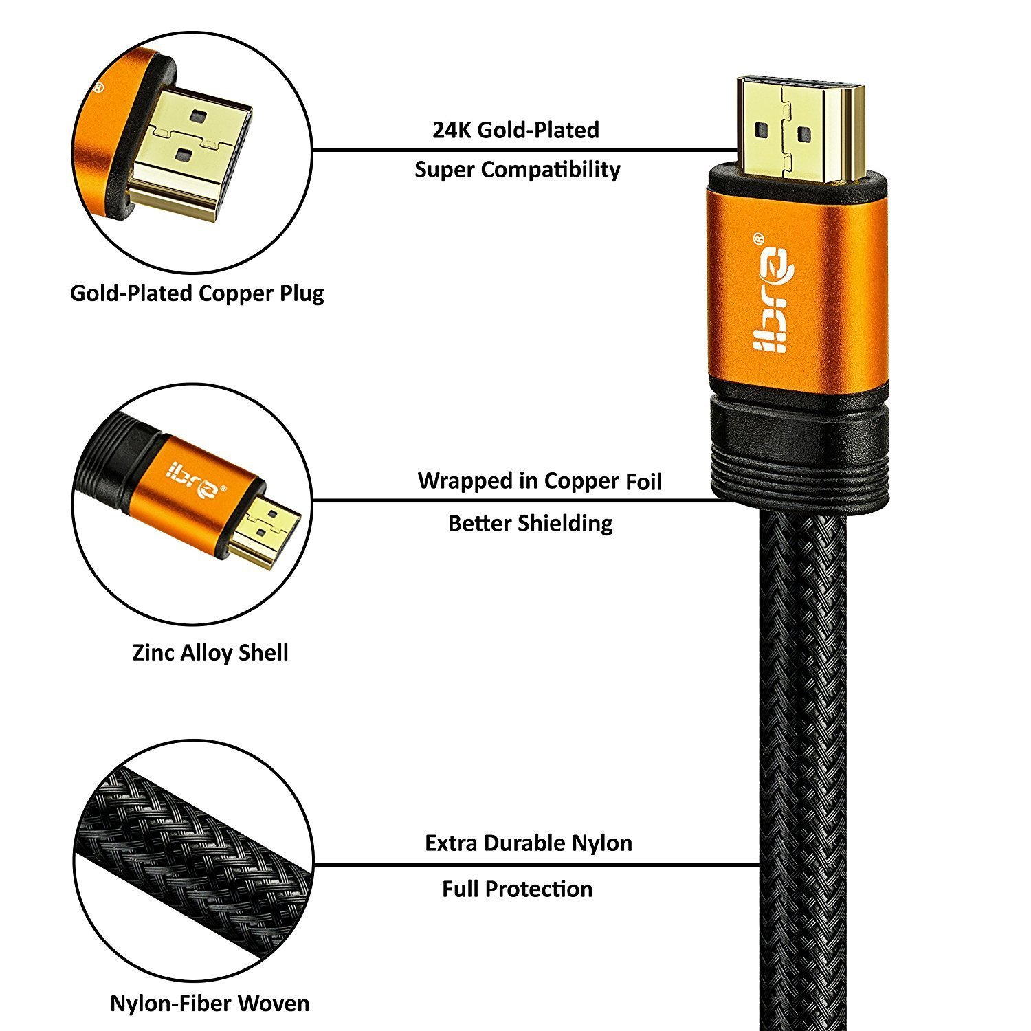 Thumbnail 3 de IBRA 8K HDMI Cable 2m HDMI 2.1, 48Gbps