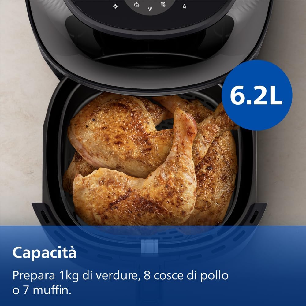 Thumbnail 4 de Philips Airfryer Serie 3000: Friggitrice ad aria da 6,2 L con finestra e 16 programmi