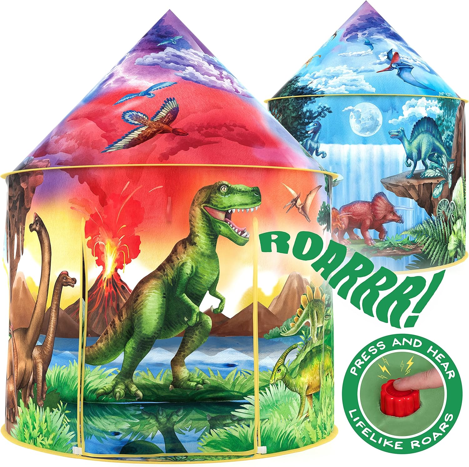 Thumbnail 6 de W&O Dino Paradise Play Tent with LED Lights