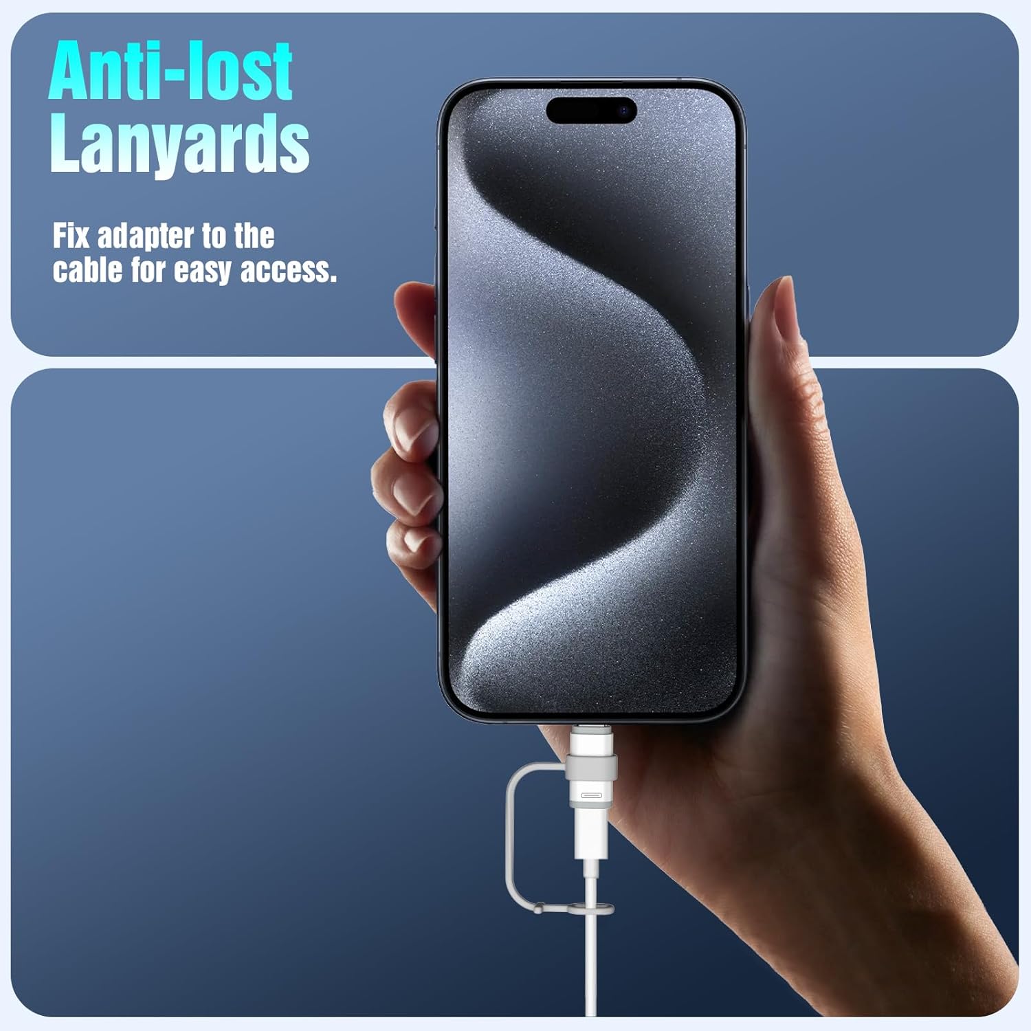 Thumbnail 4 de TiMOVO Adattatore Lightning Femmina a USB-C Maschio con Anelli Anti-Lost – Pack da 4