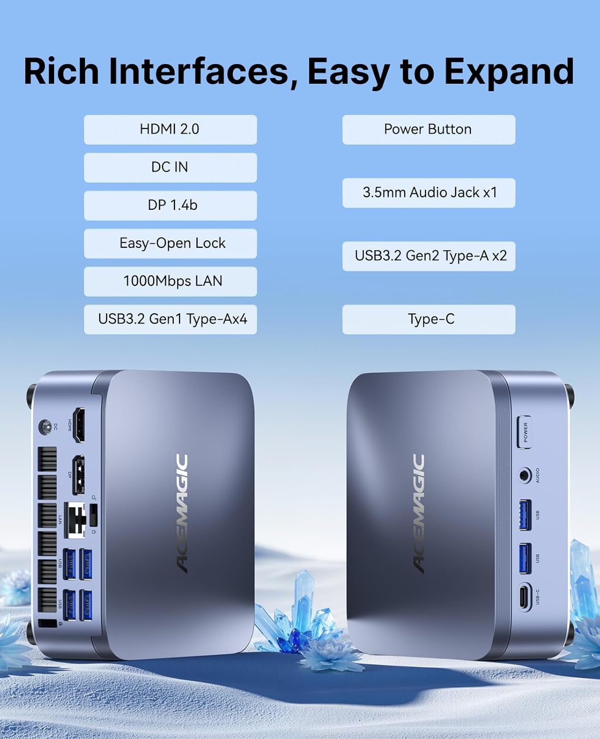 Thumbnail 4 de ACEMAGIC M5 Mini PC with Core i7-14650HX: Compact Power for Professionals