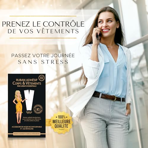 Detalle de Linda's Essentials Adhésif Double Face Peau Pour Body Tape et Scotch Vêtement Peau (100 pièces)