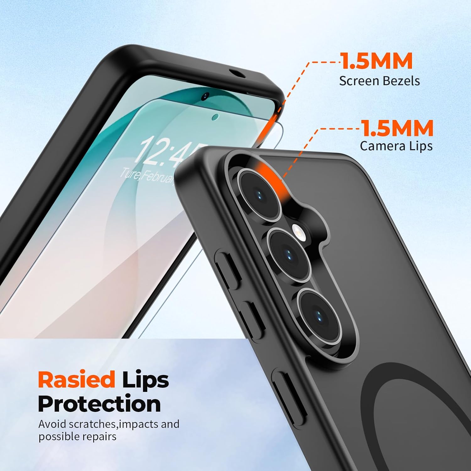 Detalle de SUPFINE Magnetic Case for Samsung Galaxy S26 with Screen Protector — Slim, Military-Grade Drop Protection