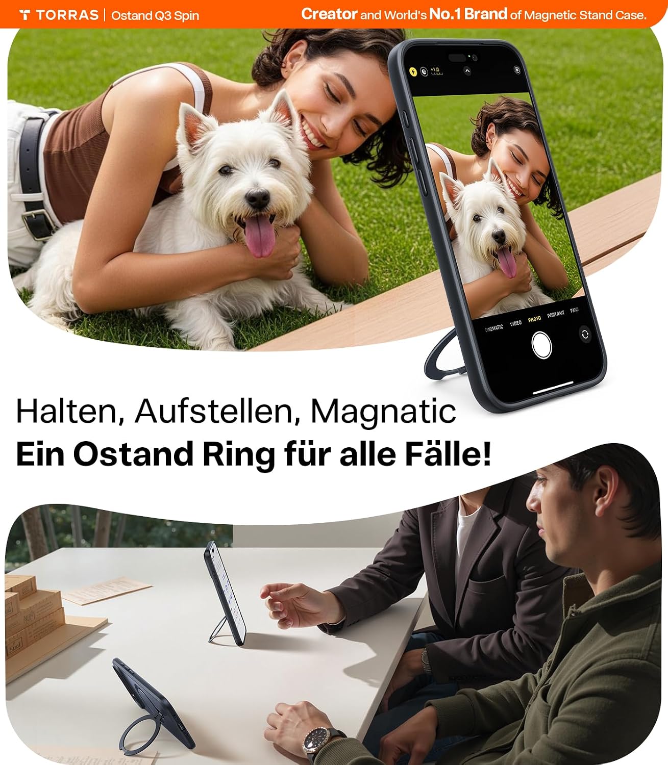 Thumbnail 1 de TORRAS Ostand Q3 Spin iPhone 17 Air Hülle 360°
