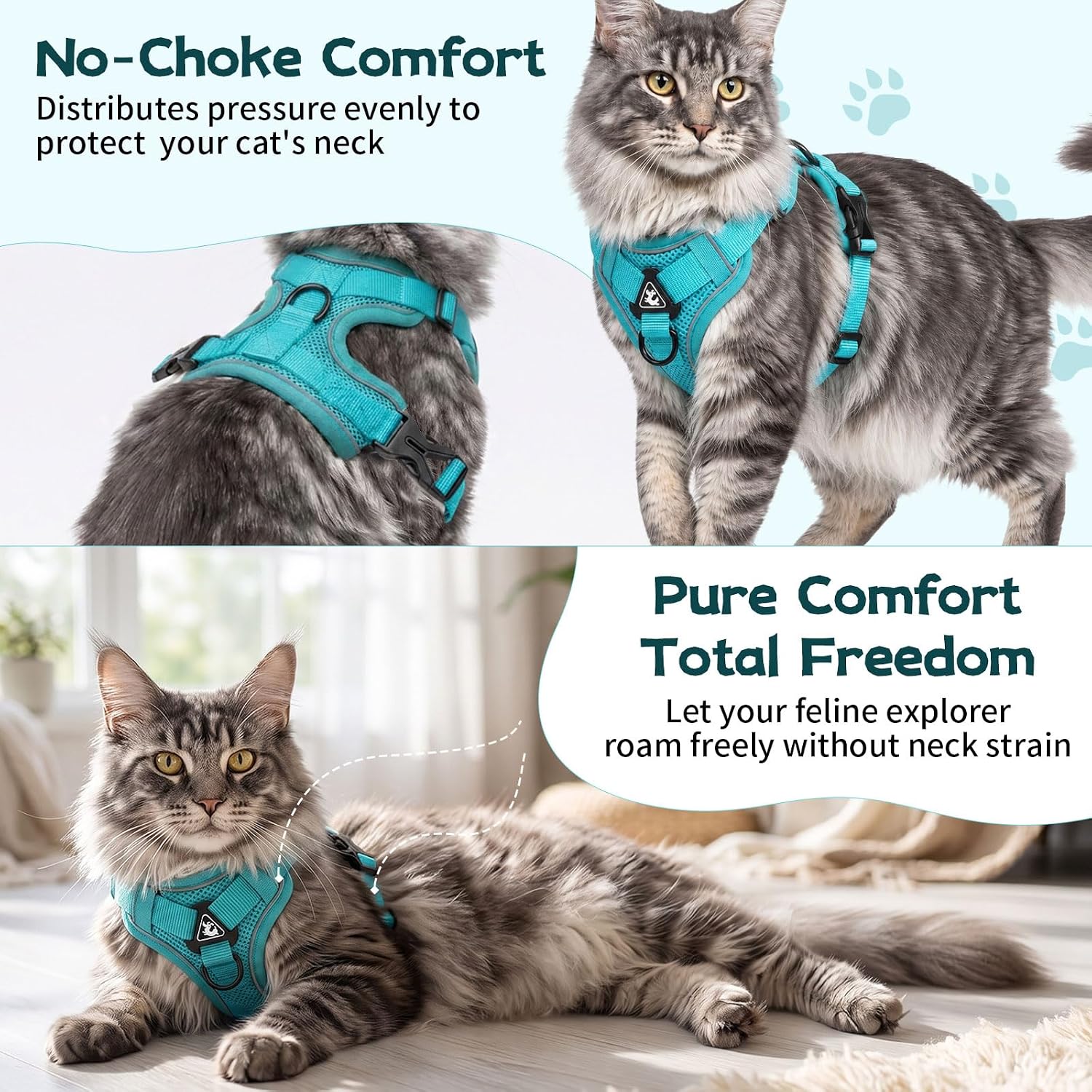 Detalle 2 de Cat and Small Dog Harness and Leash Set, XL
