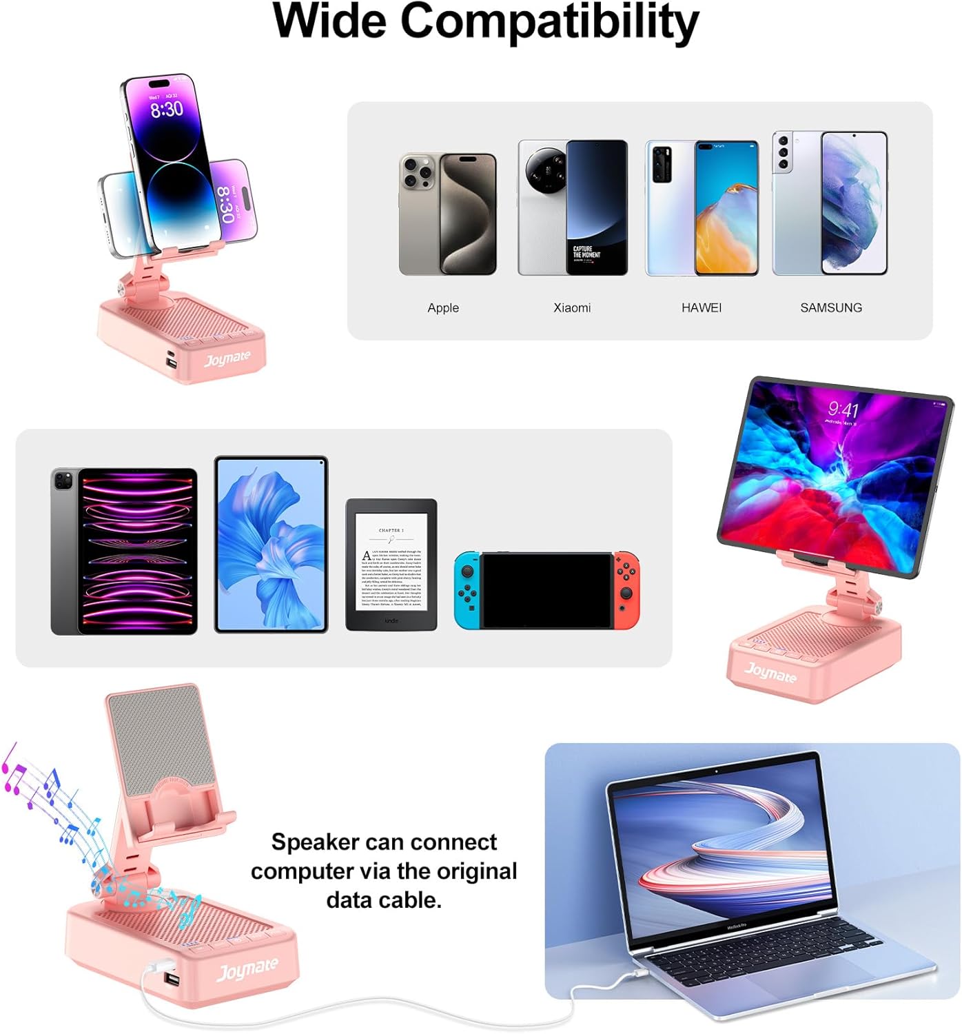 Detalle 1 de Joymate 3-in-1 Bluetooth phone stand 5000mAh