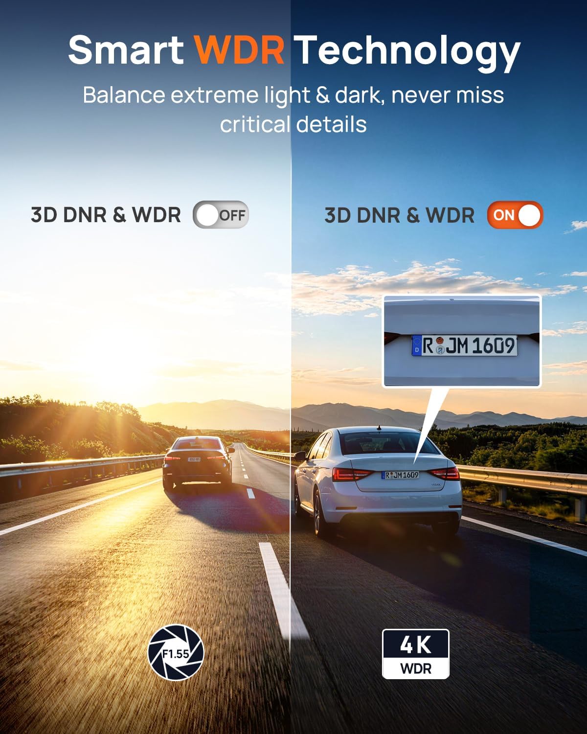 Thumbnail 4 de 70mai Dash Cam M310 Plus 4K: Compact 4K Car Camera with 360° Rotation and 210s Emergency Recording