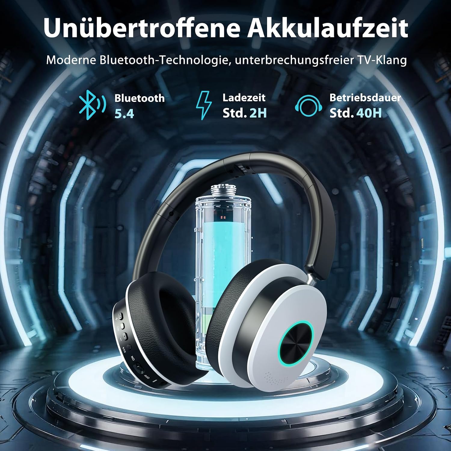 Thumbnail 6 de Funkkopfhörer Kabellos für TV – Bluetooth 5.4 Over-Ear mit Sender-Ladestation