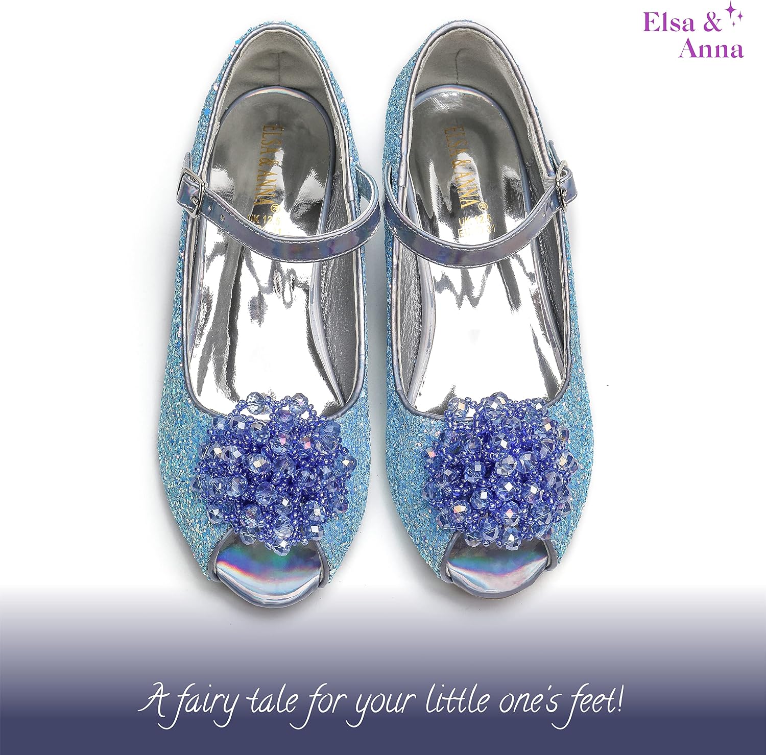 Detalle de ELSA & ANNA Girls Snow Queen Princess Fancy Dress Up Party Shoes (BLU23)