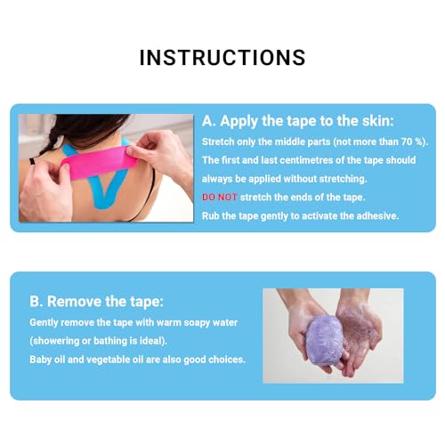 Thumbnail 7 de LiangMai Cinta Kinesiotape Set 3 Rollos 5 m x 5 cm — Kinesio tape elástico, sin látex, resistente al agua