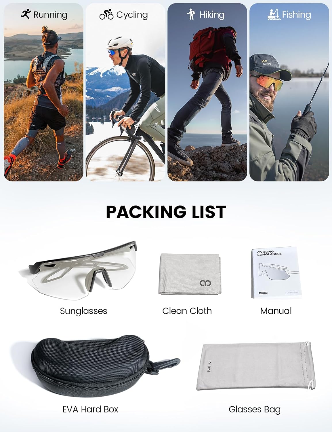 Thumbnail 6 de Lamicall Photochromic Sports Sunglasses 28g
