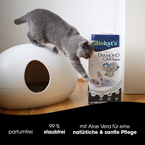 Thumbnail 5 de Biokat's Diamond Care Classic Feinstreu ohne Duft: Feine Klumpstreu mit Aktivkohle und Aloe Vera, 10 L