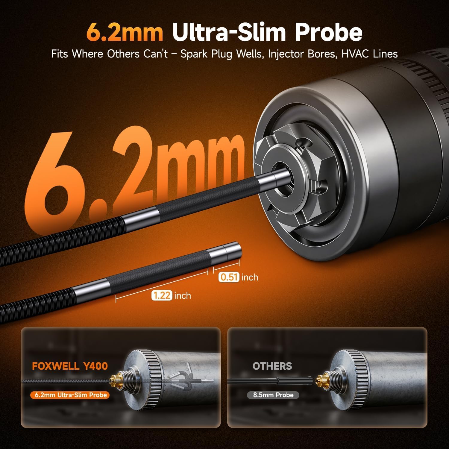 Detalle 2 de FOXWELL Y400 6.2mm Articulating Endoscope 1.6m