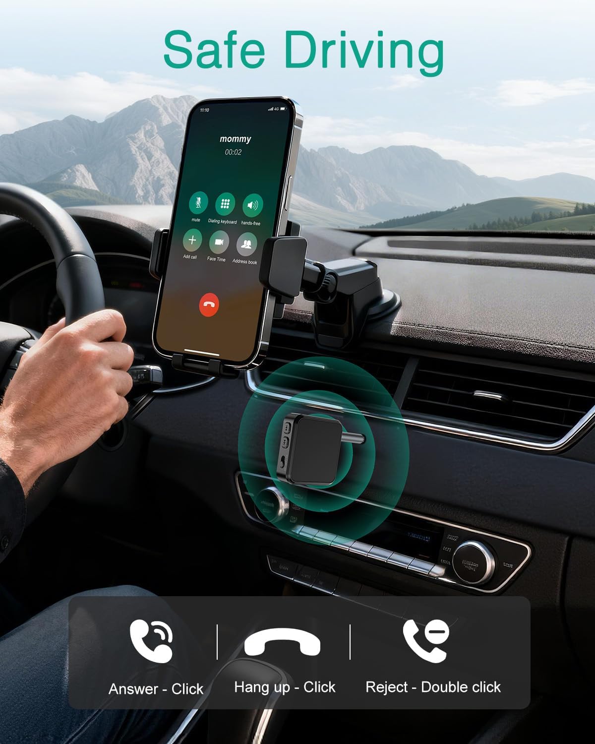 Detalle de ORIA Bluetooth 5.4 2-in-1 Transmitter Receiver with LED Display