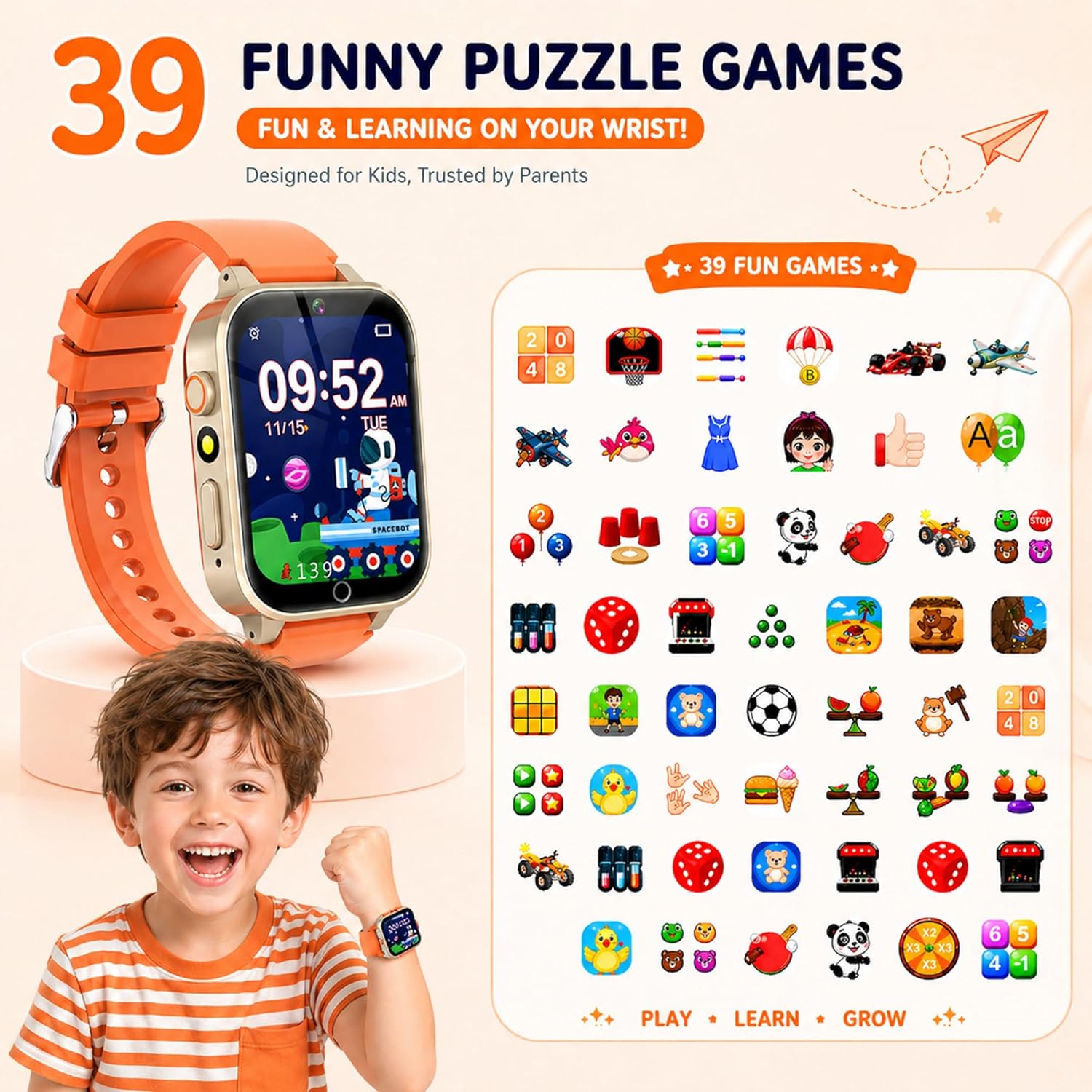 Thumbnail 4 de YEDASAH Smartwatch per Bambini 39 giochi