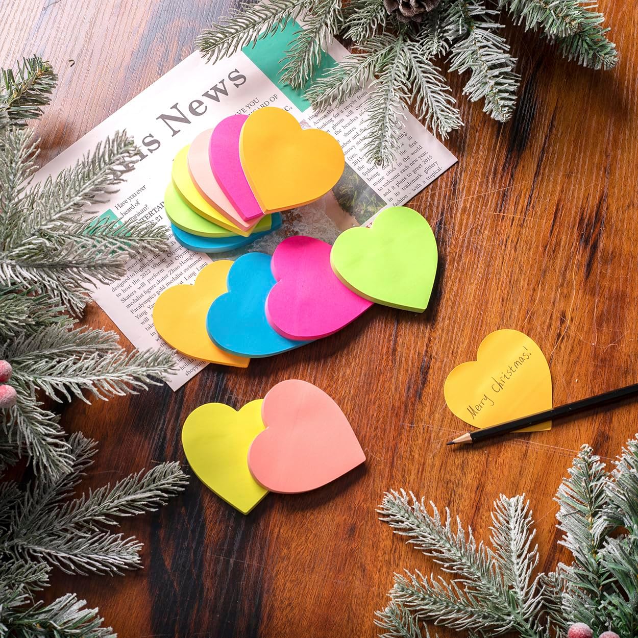 Thumbnail 6 de Wowivy 12 Pack Heart Sticky Notes (3 x 3 inches) – bright self-stick pads with clean removal