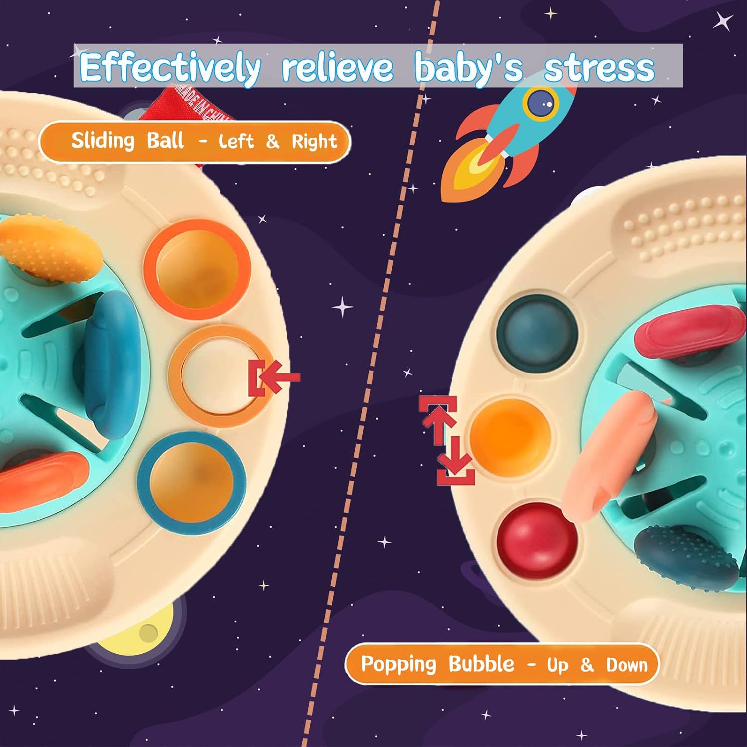 Detalle de Tospino Jouet Montessori pour Bébé 18 Mois – Jouet Sensoriel et Dentition en Silicone