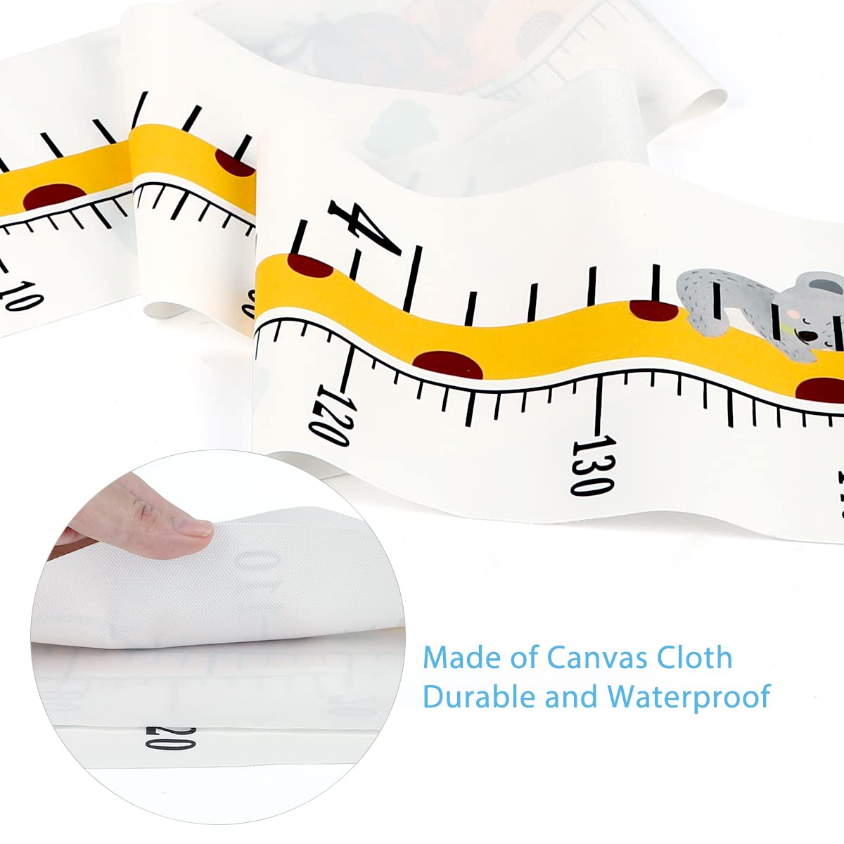 Thumbnail 6 de MIBOTE Giraffe Growth Height Chart for Kids, Removable 79" x 7.9" Canvas