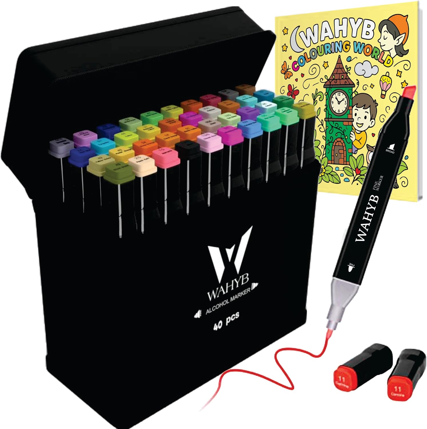 Detalle de WAHYB 40 Dual Tip Alcohol Markers