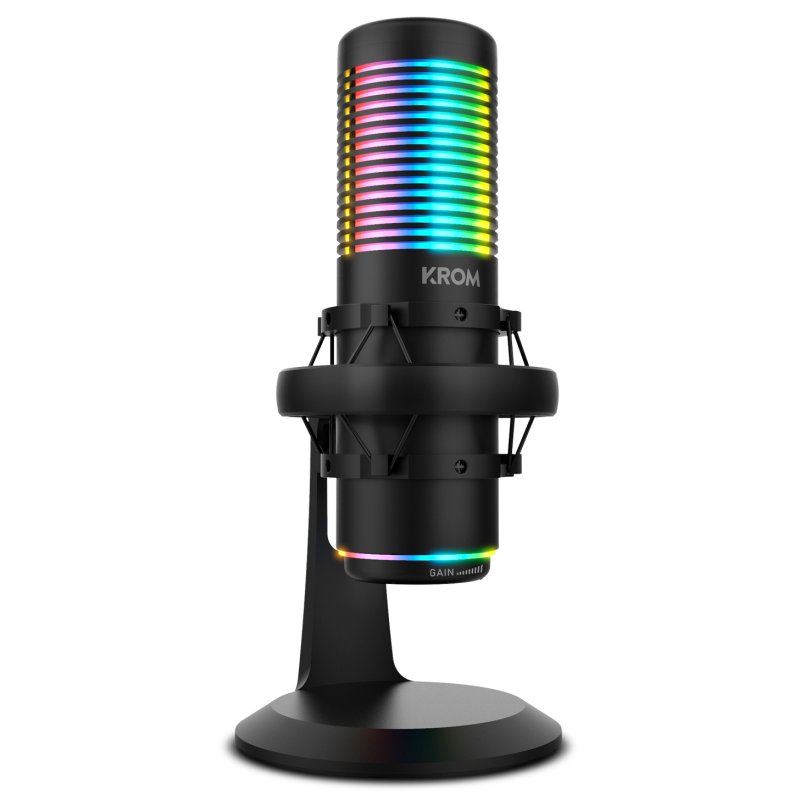 Detalle 2 de Krom Kaze Micrófono condensador para streaming RGB