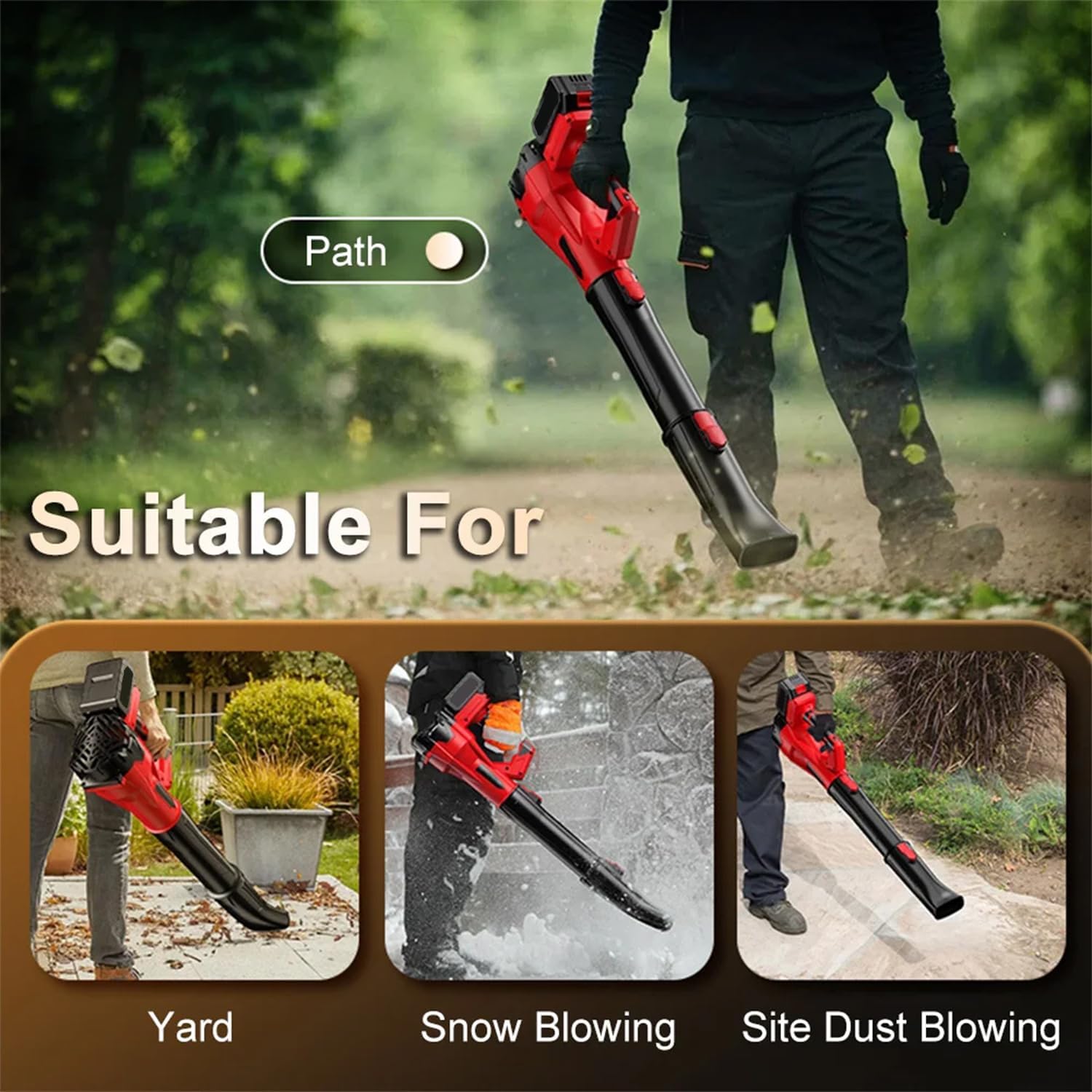 Thumbnail 6 de Cordless Leaf Blower 21V with 2x2000mAh Batteries and Fast Charger