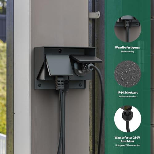 Detalle 1 de ledscom.de PIWI toma exterior IP44 2 contactos