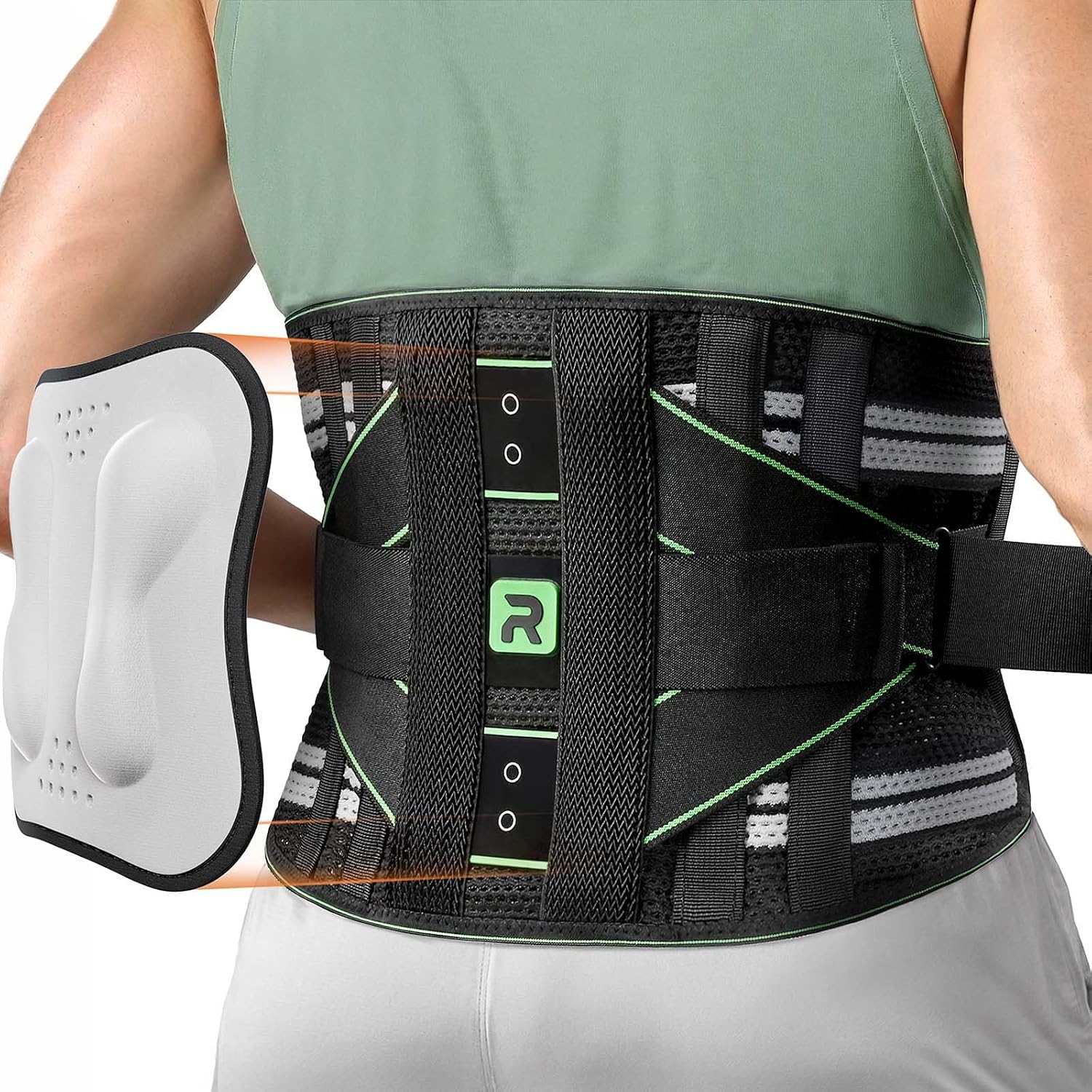 Detalle de Rakiie Back Support Belt XL lumbar brace for sciatica 🩺