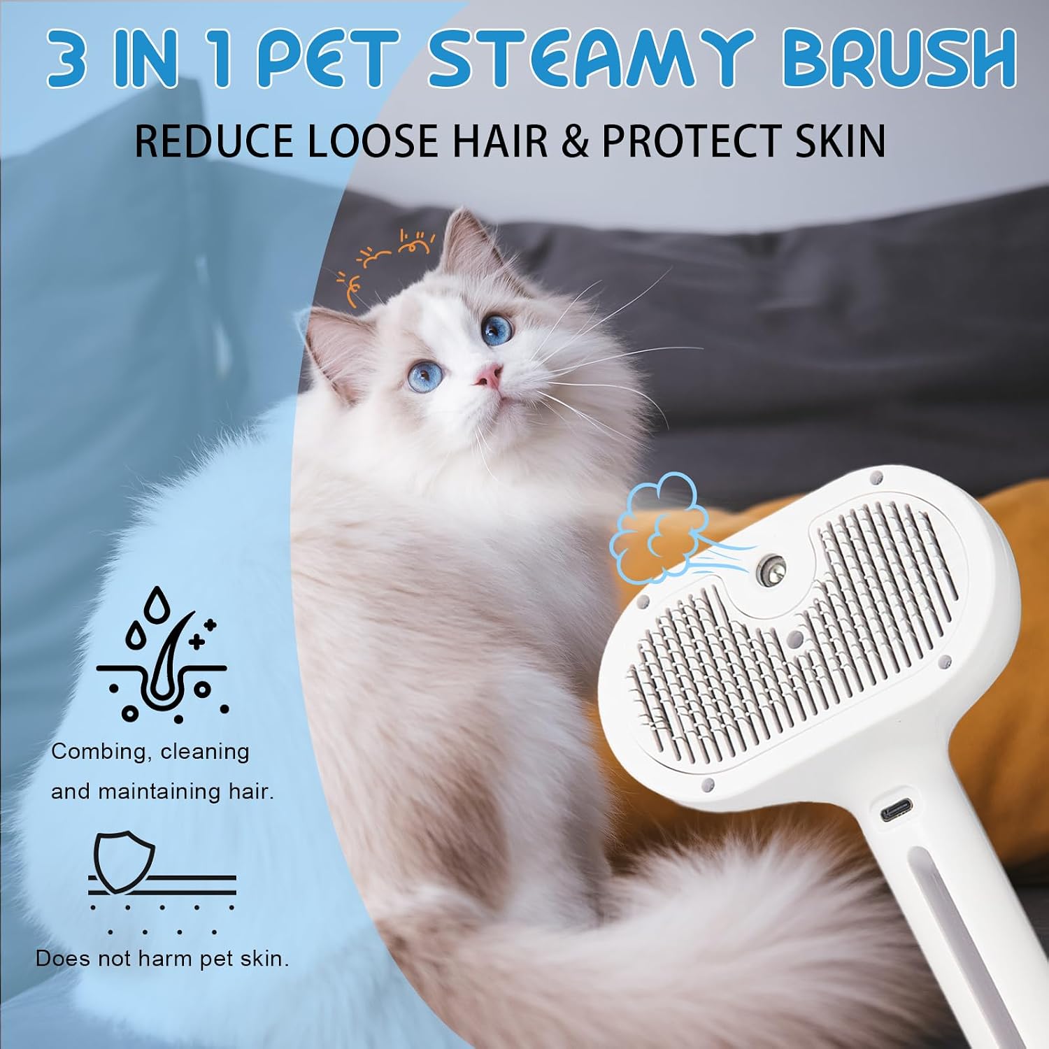 Detalle de Pet Cool-Mist Grooming Brush 120 mL