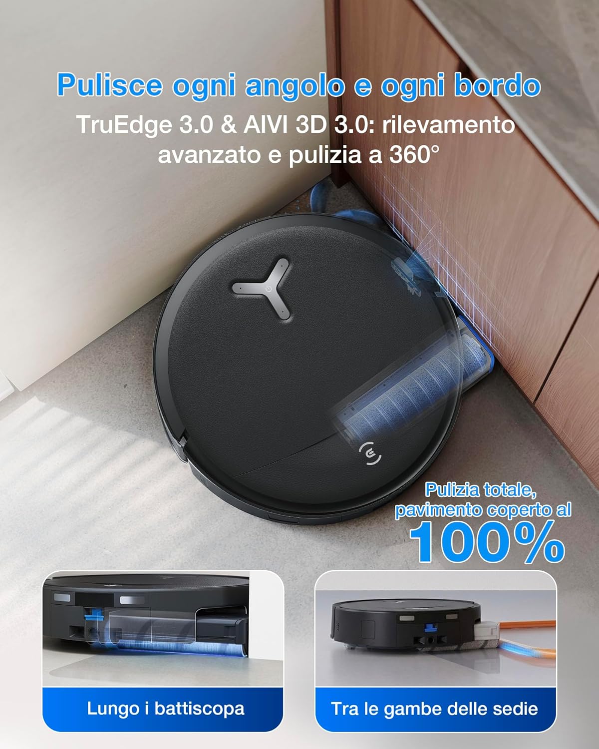 Thumbnail 5 de ECOVACS DEEBOT T80S OMNI: robot aspirapolvere lavapavimenti con carica Ultra e tecnologia ZeroTangle