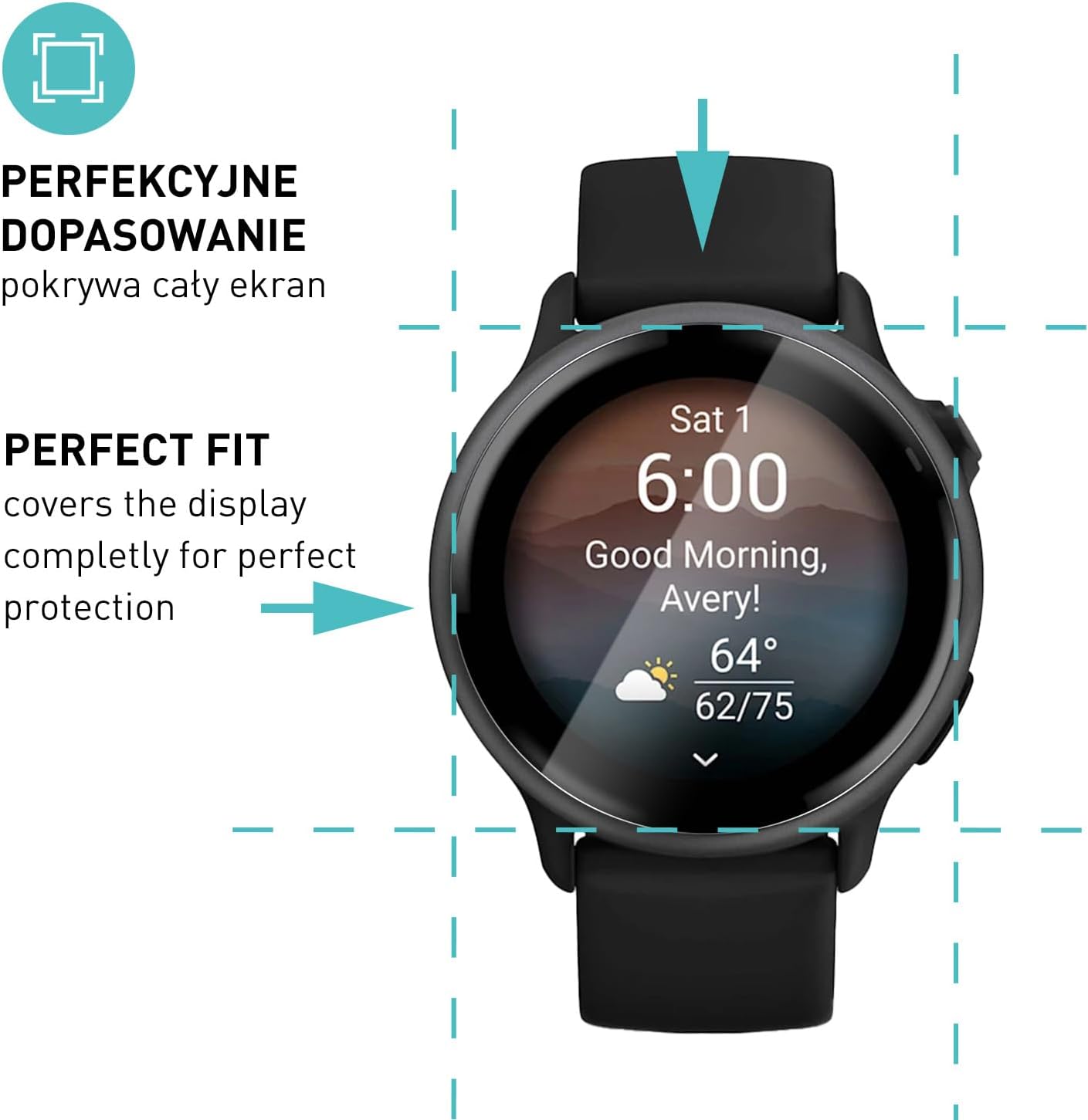 Detalle de smartect 3Pack_TPU_Garmin_Vivoactive_6 – 3 folie TPU do Garmin Vivoactive 6