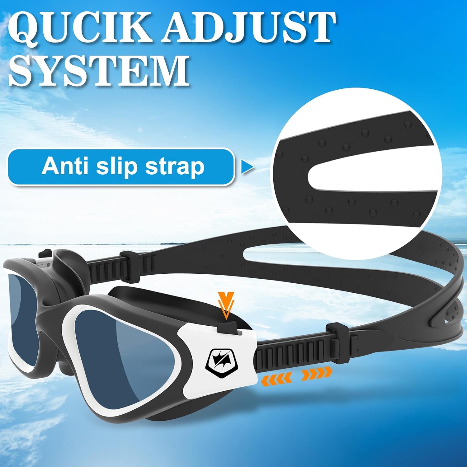 Detalle de WIN.MAX Polarized Swimming Goggles with Silicone Frame and Anti-Fog Lenses