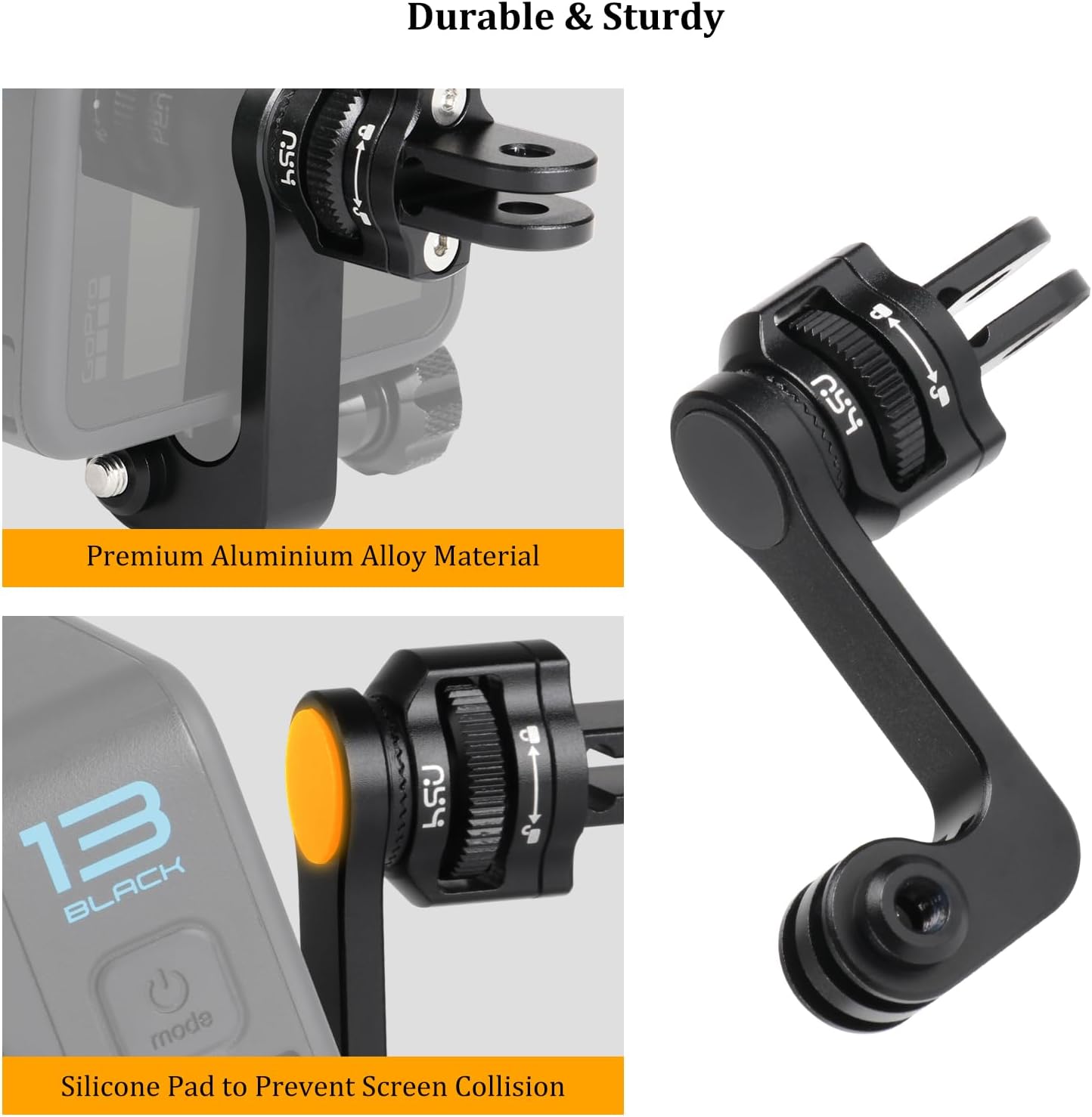 Thumbnail 4 de HSU Action Camera Swivel Mount (360° rotating adapter) for first-person POV shooting