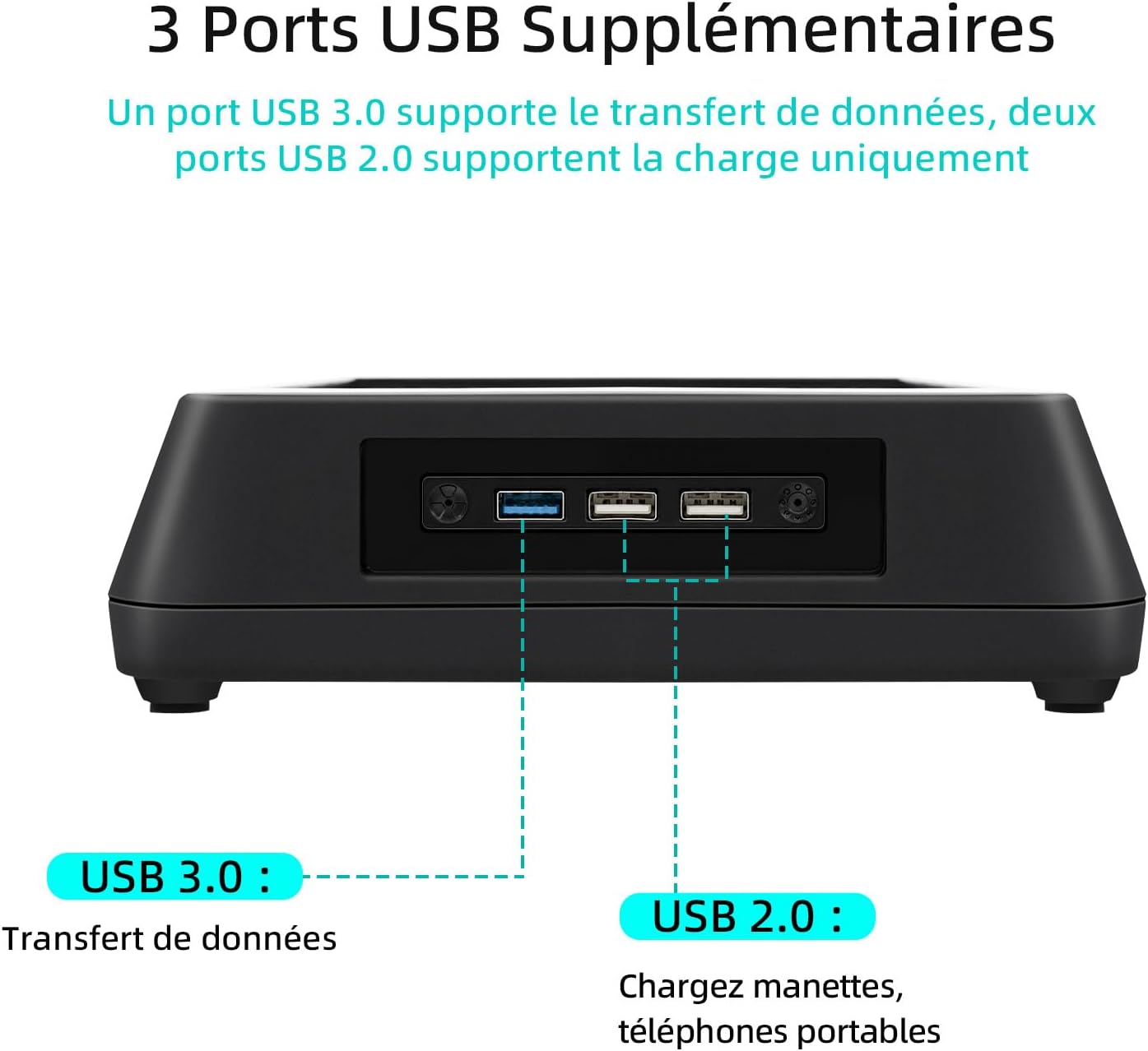Thumbnail 6 de Mcbazel support de refroidissement pour Xbox Series X avec lumière RVB et ports USB
