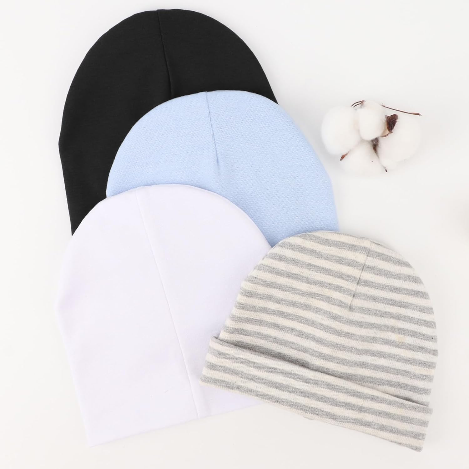 Thumbnail 6 de DRESHOW 8-Piece Baby Beanie Set (Newborn to Toddler) – Soft Knit Hat for Everyday Warmth