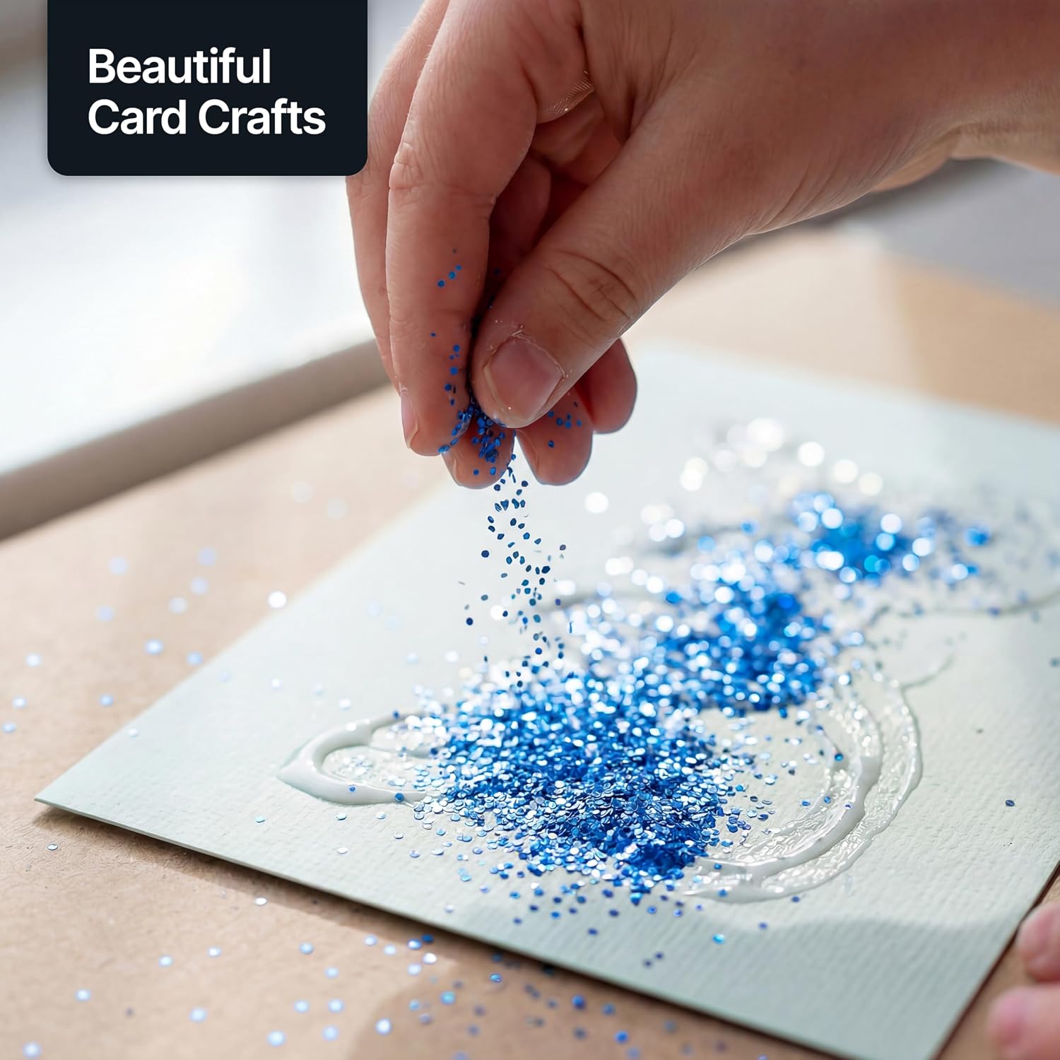 Thumbnail 6 de Hemway Sapphire Blue Glitter Shaker 130g – Extra Chunky, Multi-Purpose Craft Glitter