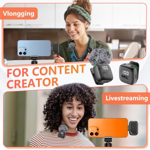 Thumbnail 6 de Utsund 2 Mini Wireless Lavalier Microphones – Compact, Plug-and-Play for iPhone, Android and Laptops