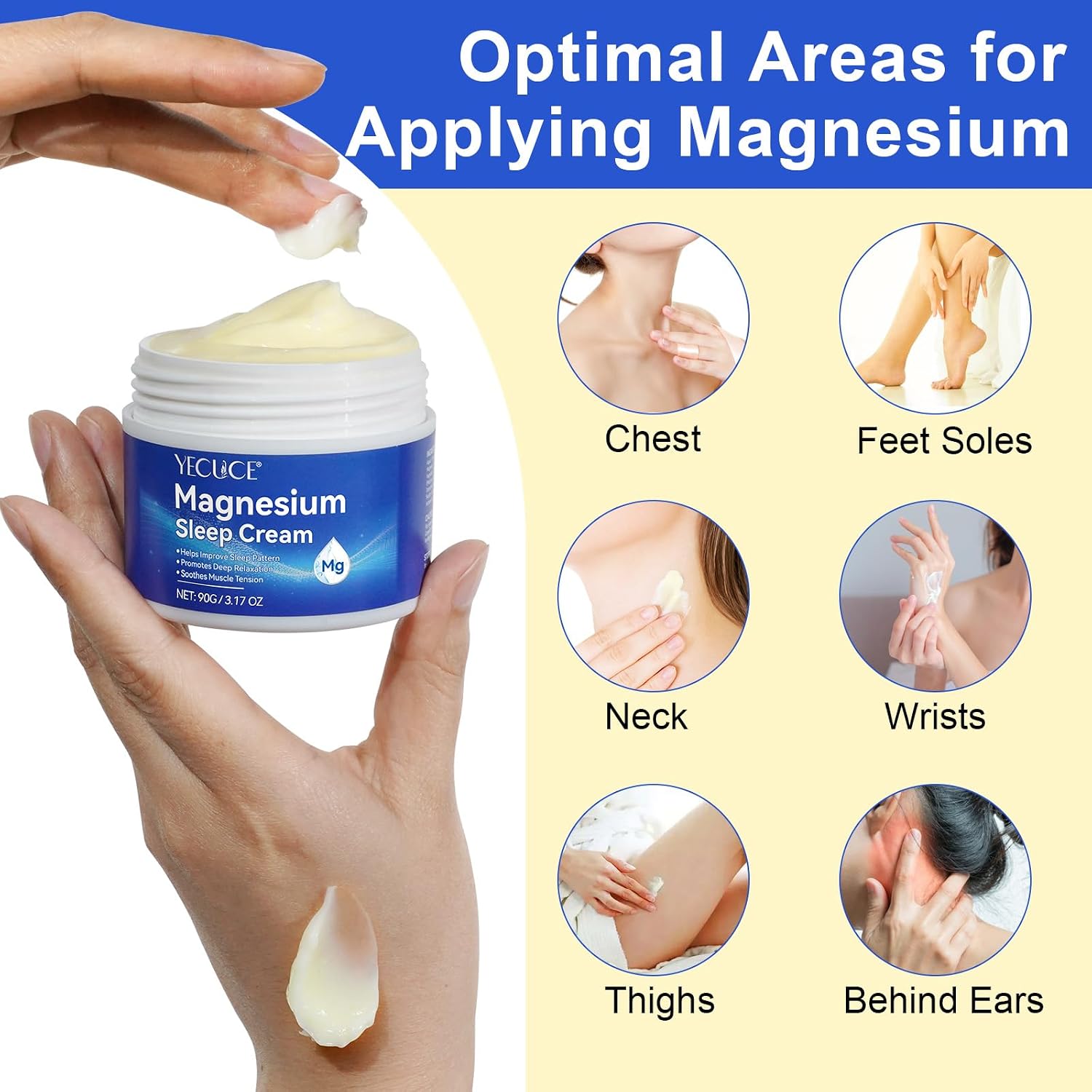 Detalle de MYOWNER MC-02 Magnesium Creme, magnesiumkräm med magnesiumklorid och lavendel