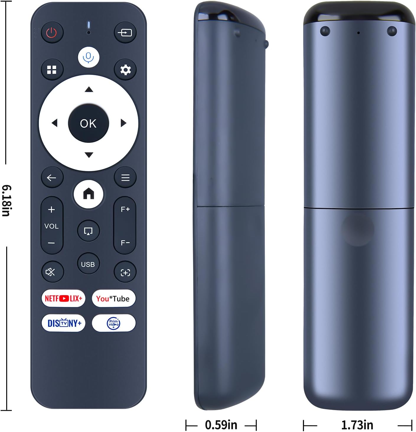 Detalle de TCNOUMT Replacement Remote Control for Futuzen P30, Magcubic L018 and Alwtniet HY450 Projectors