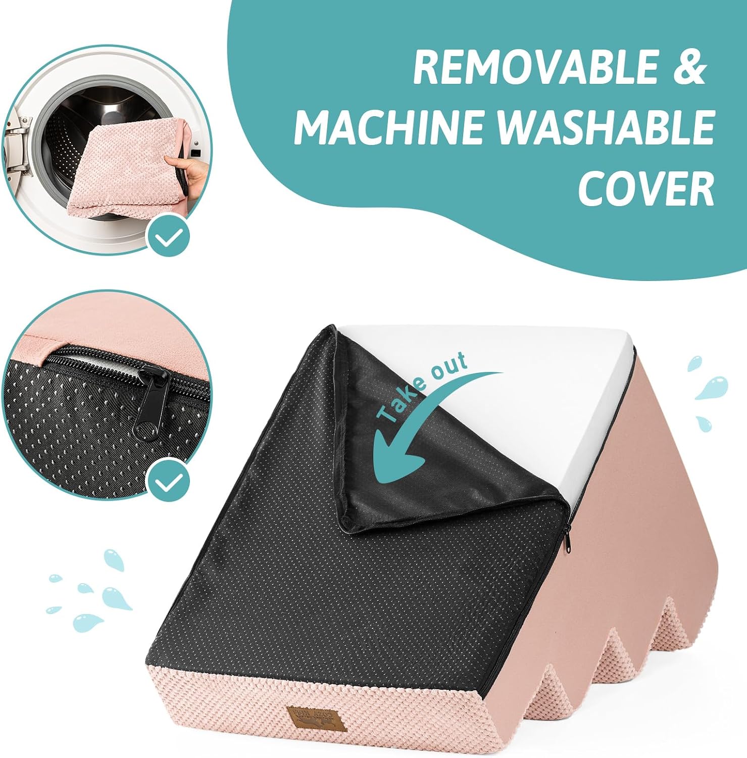 Detalle de COZY KISS Escalier large pour chiens de petite taille – 4 ou 5 marches, antidérapant