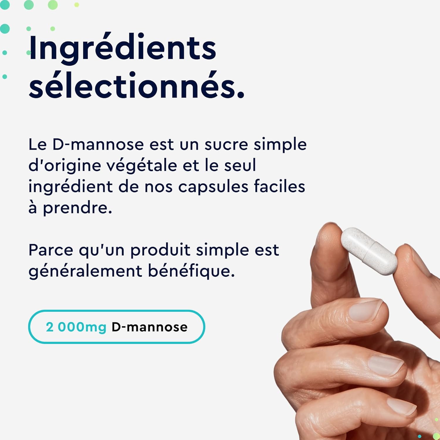 Detalle 2 de D-Mannose Pur 2000mg 180 capsules