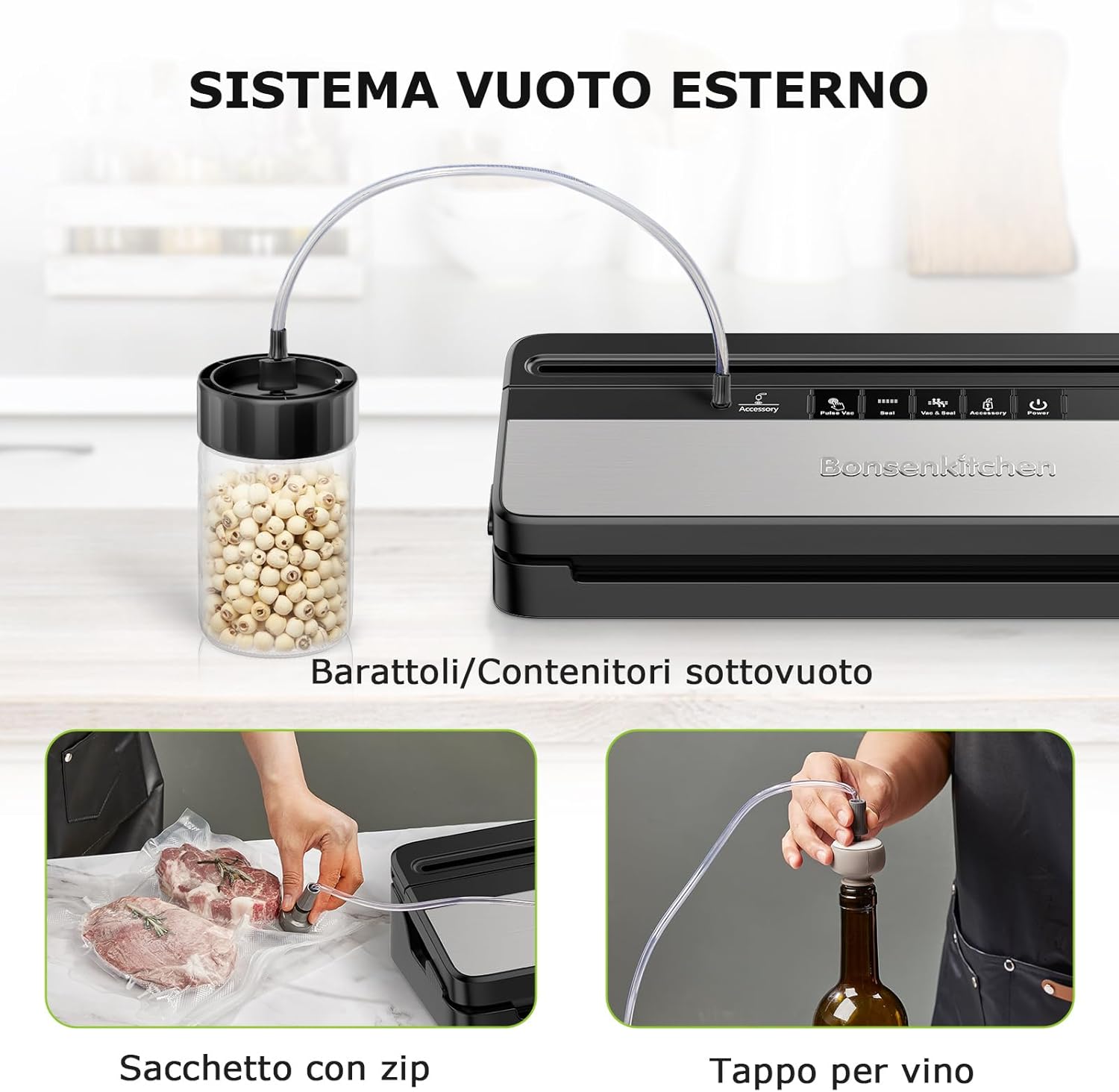 Thumbnail 5 de Bonsenkitchen VS3016 macchina sottovuoto